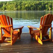 chairs by the lake